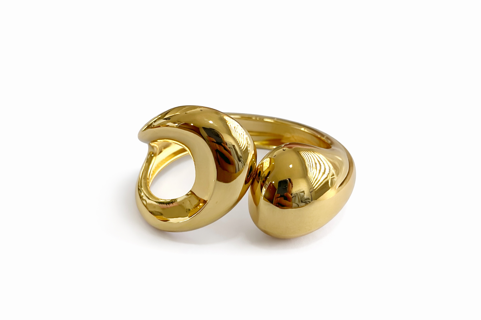 BRAZALETE DOBLE VOLUMEN DORADO