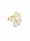 Anillo Flor Perla N