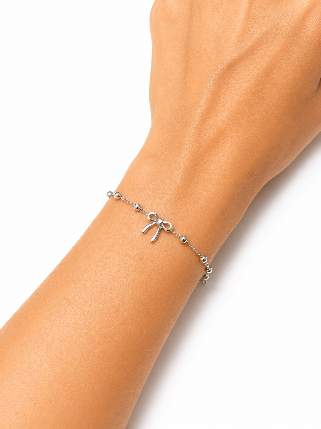 Pulsera Moño Delicado Plata
