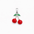 Dije Cerezas Brillo Plateado CH