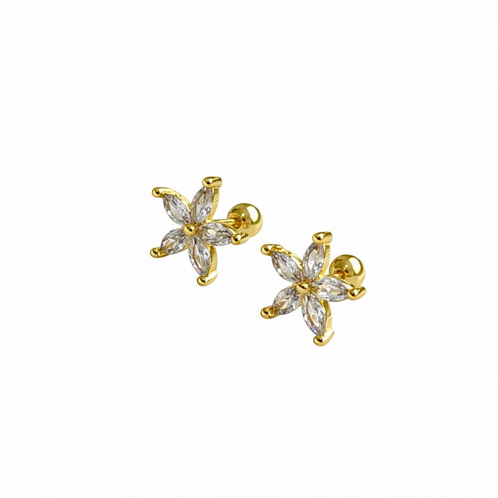 ARETES BROQUEL FLOR MARQUISA