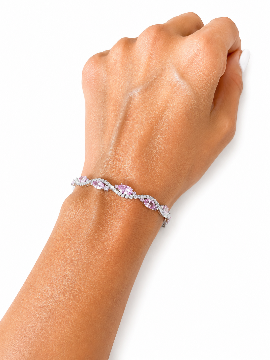 Pulsera Rosa Royale Plata