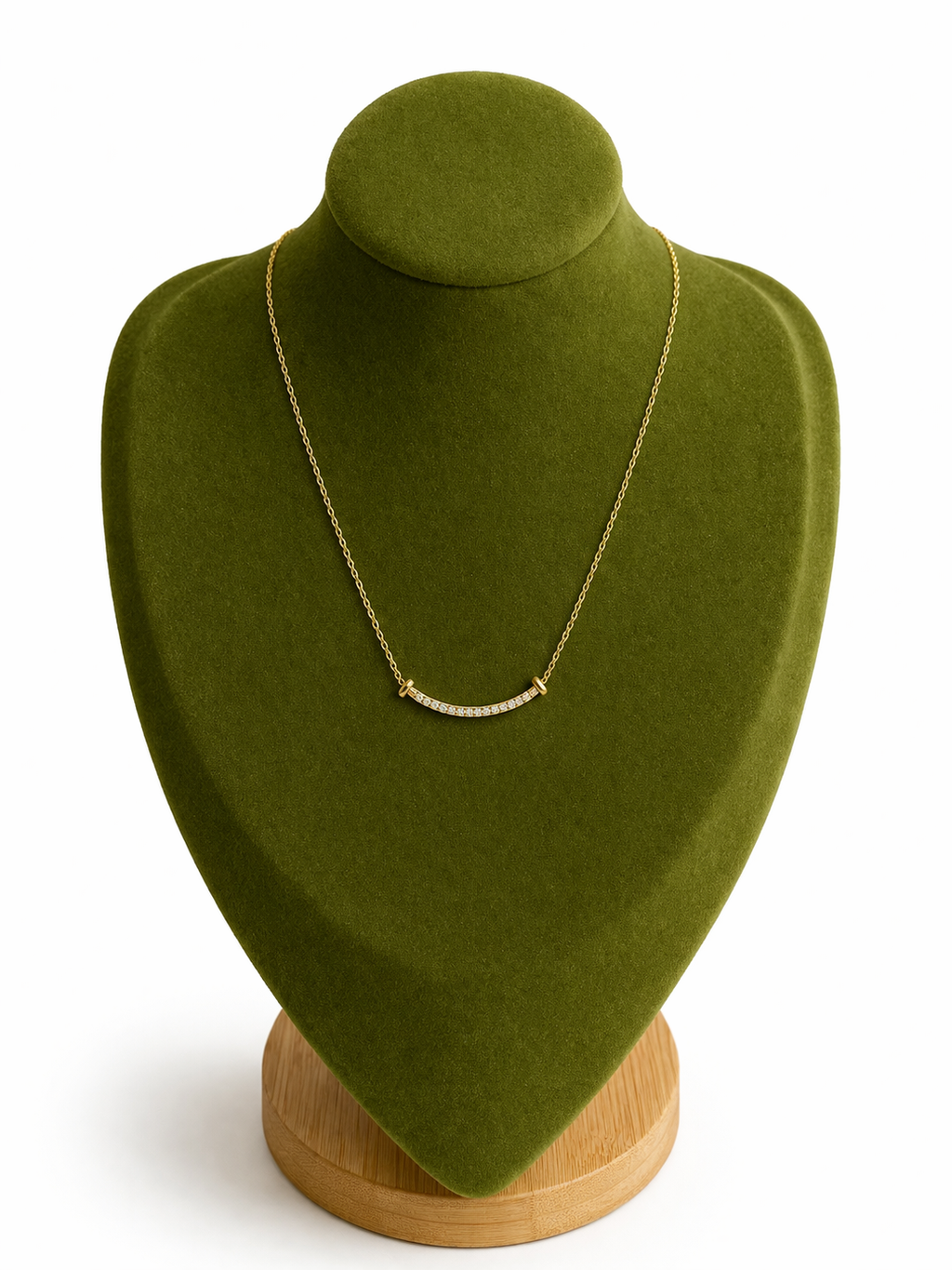 Collar sonrisa brillo minimalista oro