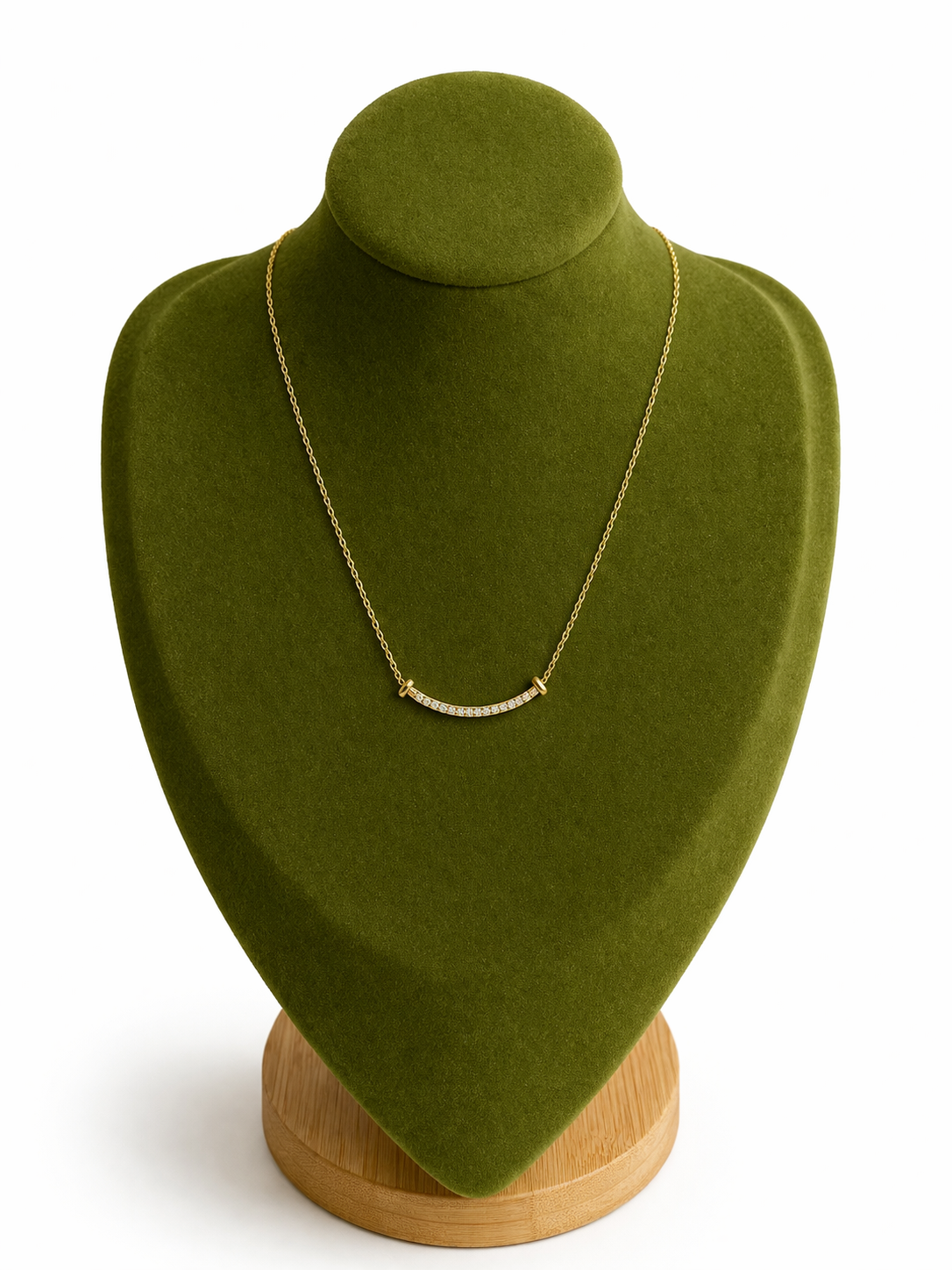 Collar sonrisa brillo minimalista oro