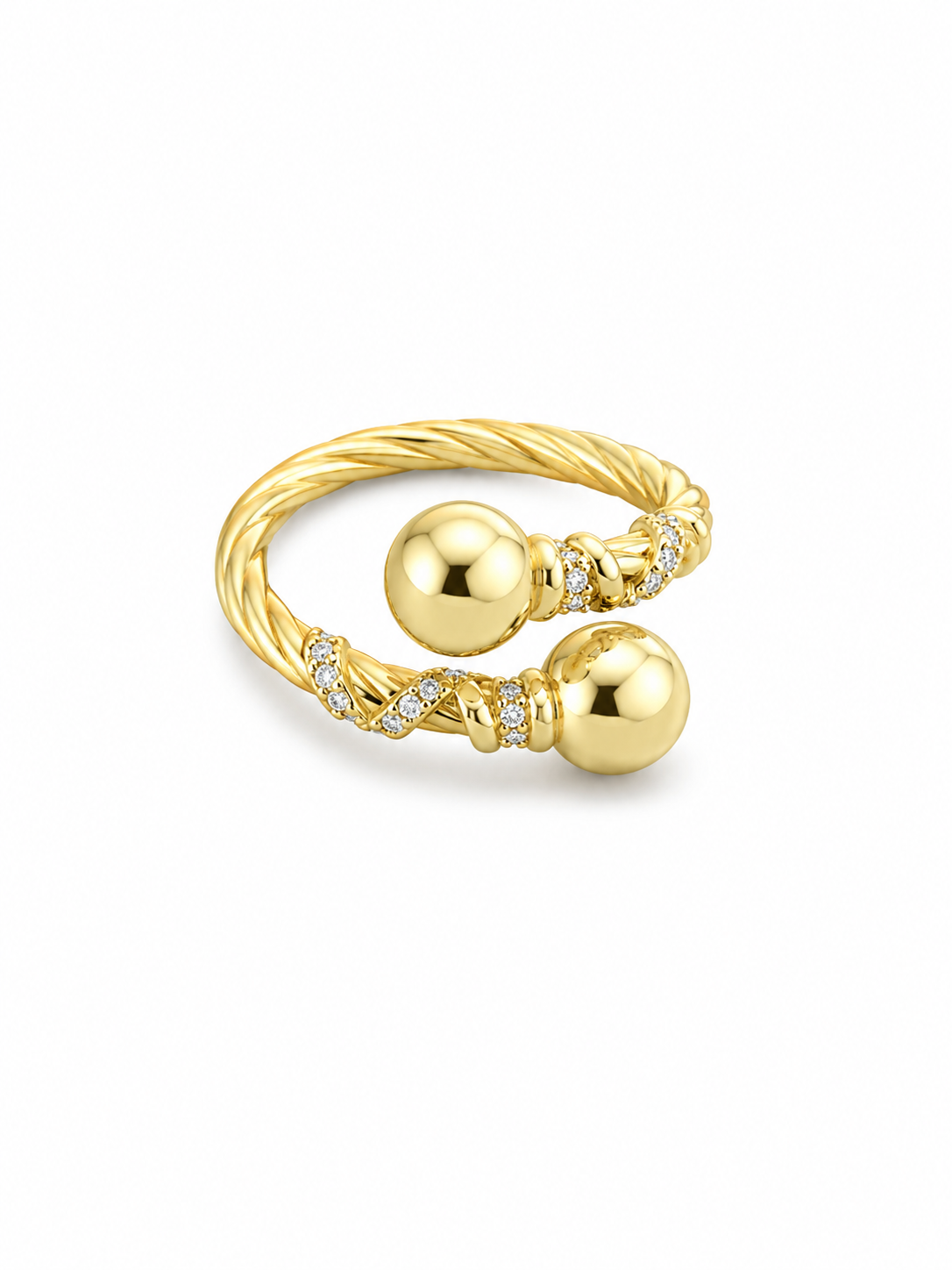 Anillo Esferas Trenzadas N