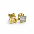 ARETES CUADRADOS BRILLO CH