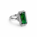 ANILLO ESMERALDA BRILLANTE