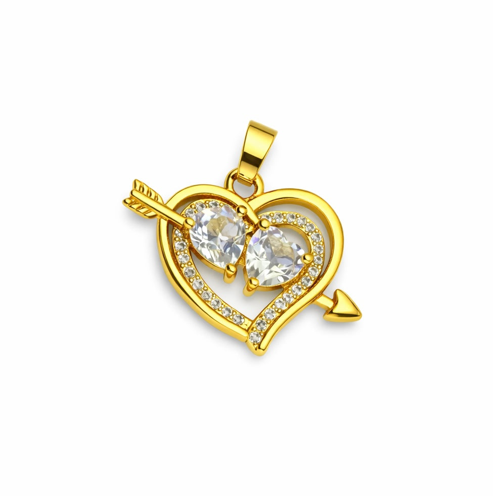 Dije Corazones Flechados Cristal M