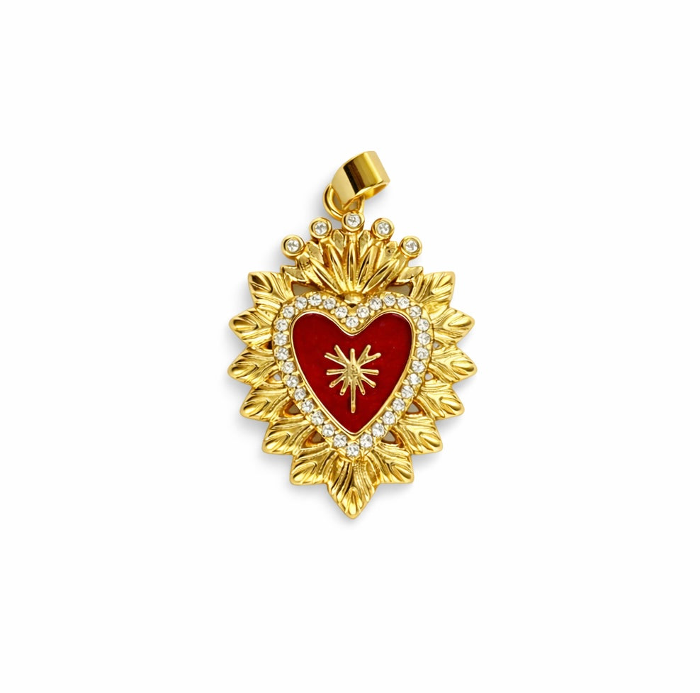 Dije Corazón Sagrado Resplandor M