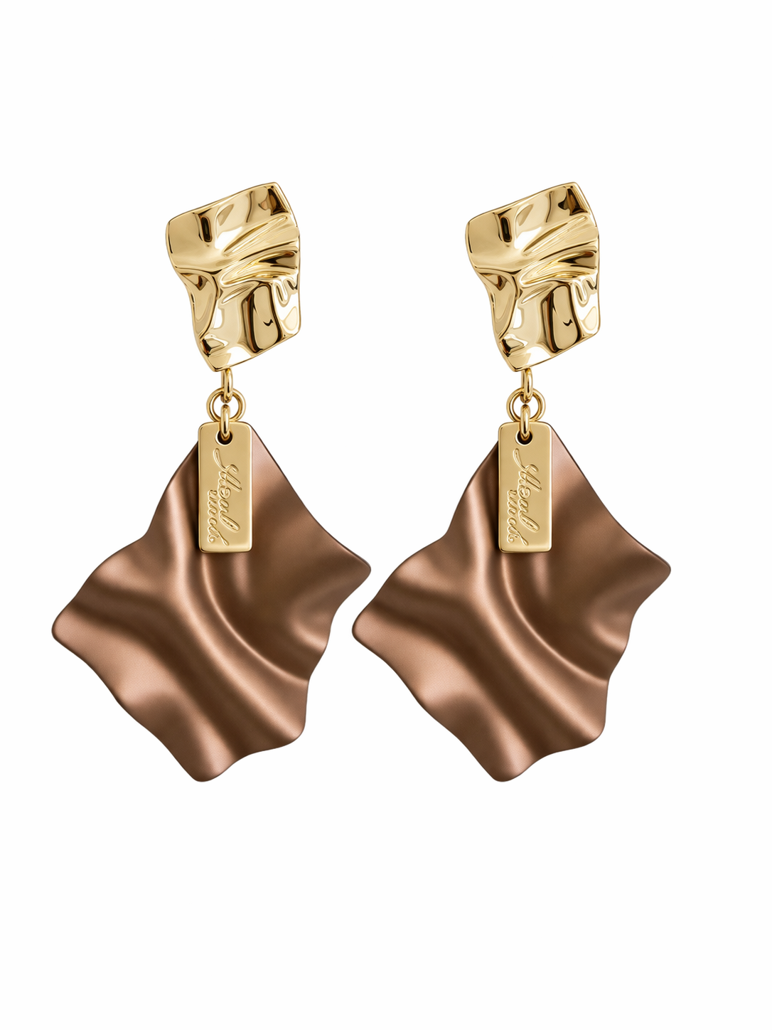 Aretes statement efecto satinado