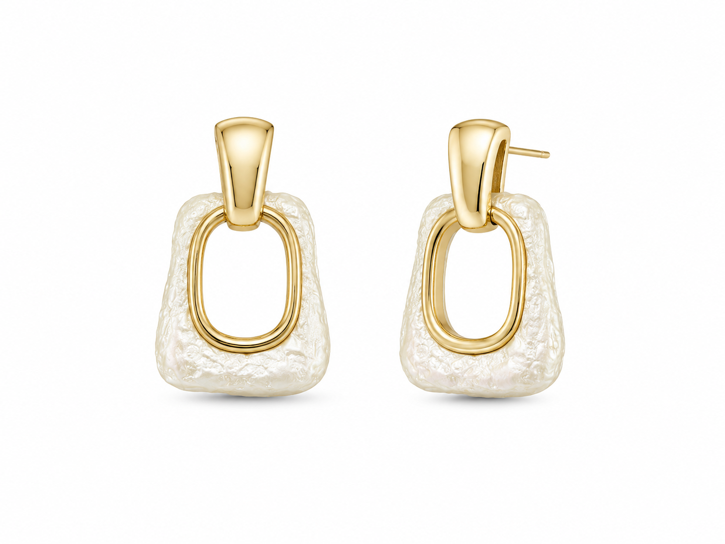 Aretes Perla Aurea