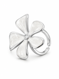 Anillo Flor con zirconia N