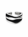 Anillo Ondas Ébano  N