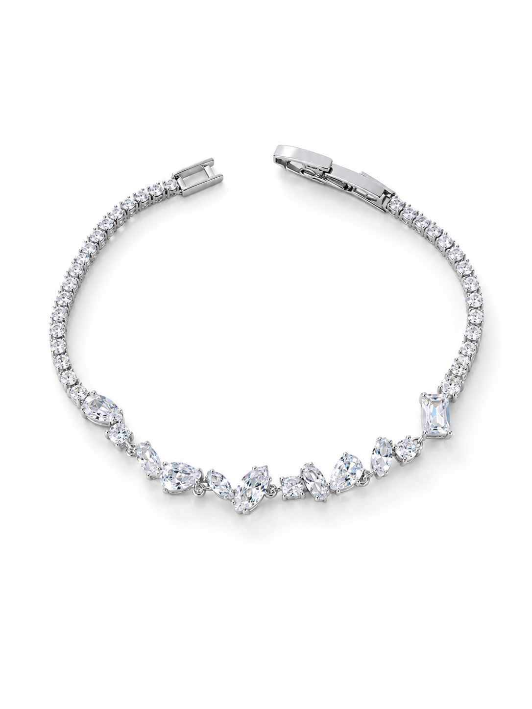 Pulsera Cristal Imperial Plata
