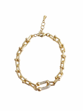 Pulsera eslabón con detalle brillante