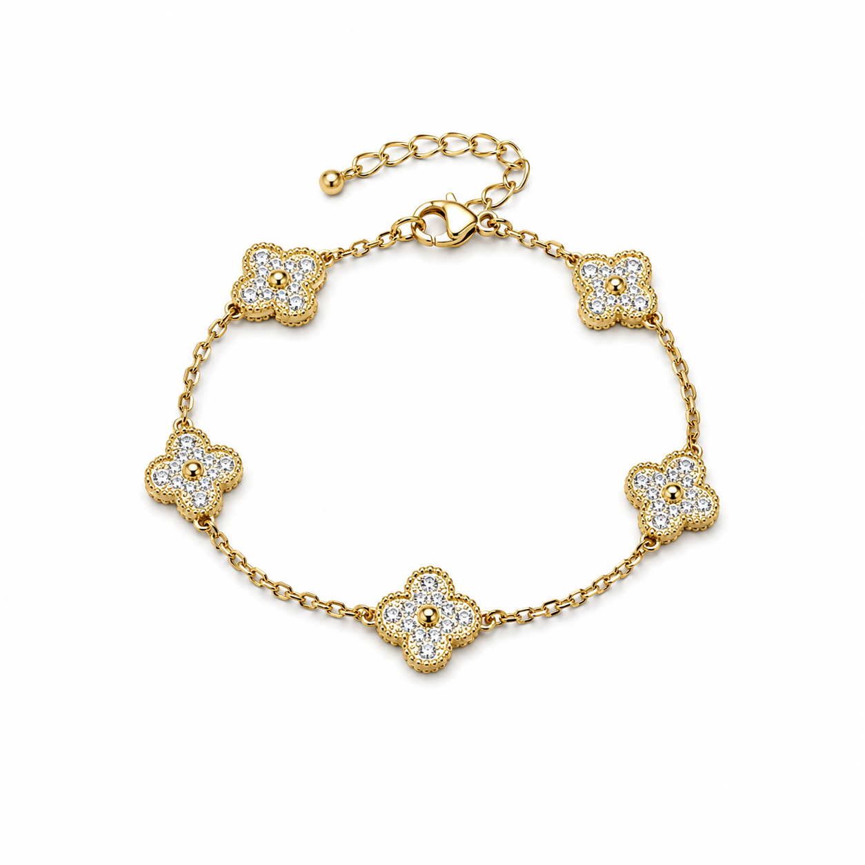 Pulsera Clover Brillante