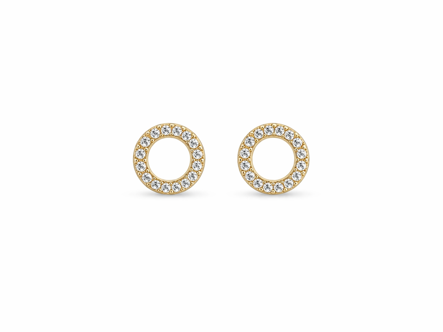 Aretes círculo brillo eterno CH