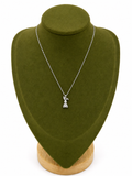 Collar Conejito Brillante Rodio