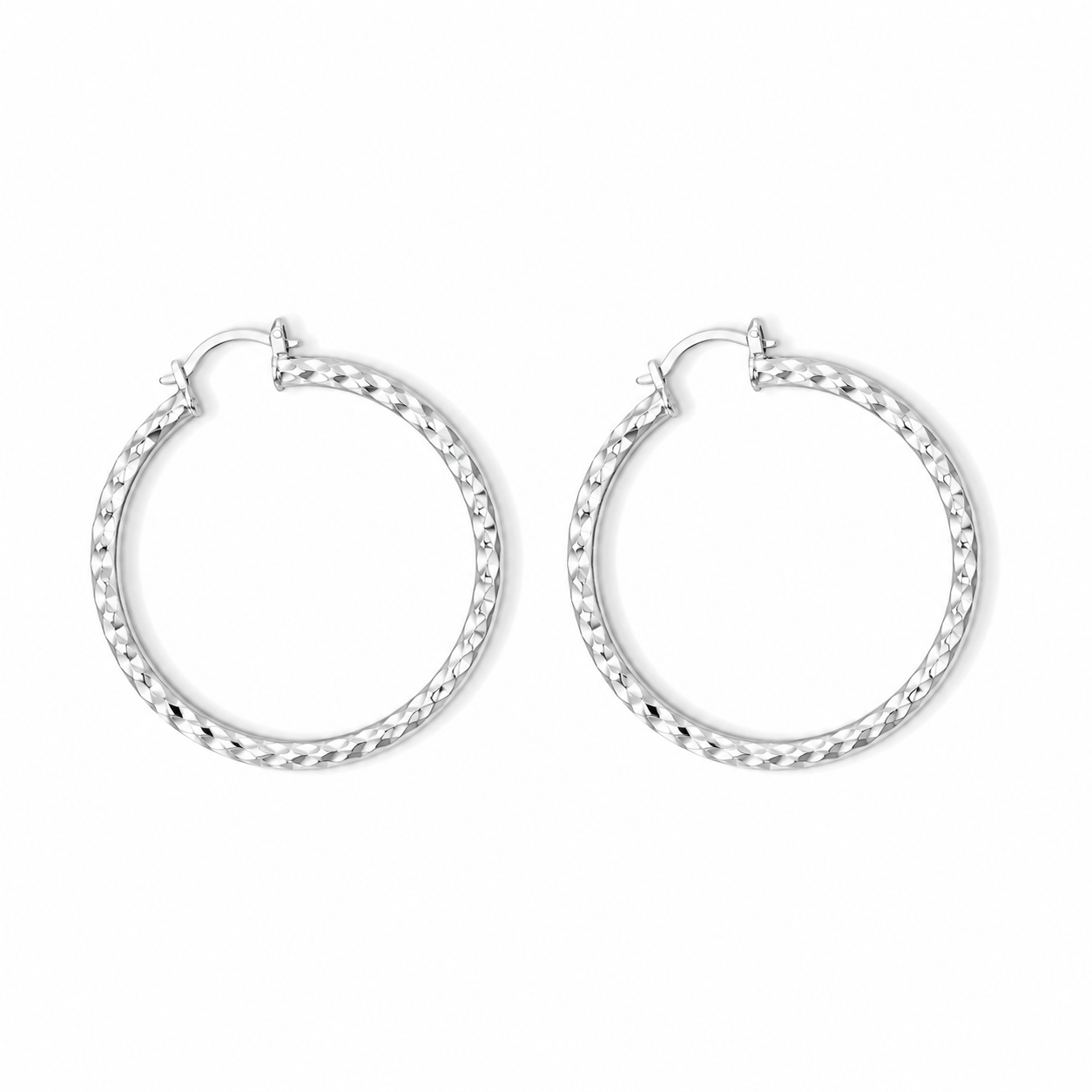 Aretes Argolla Brillo Facetado G