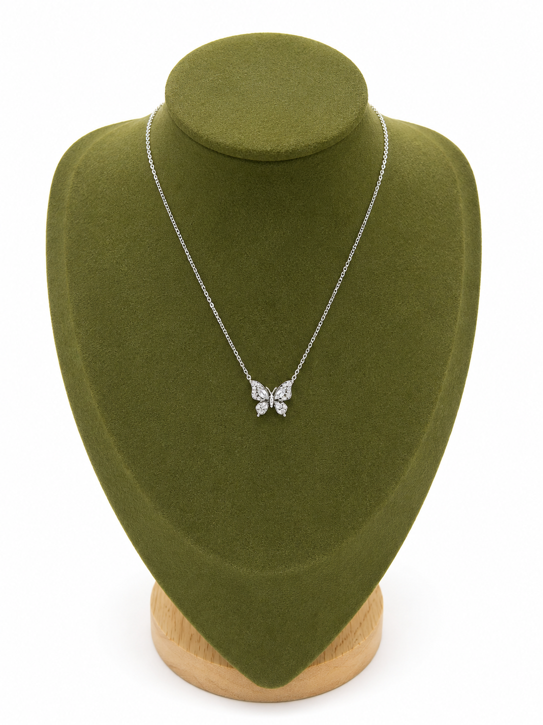 Collar Mariposa Brillante Plata