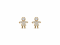 Aretes niña brillo dorado CH