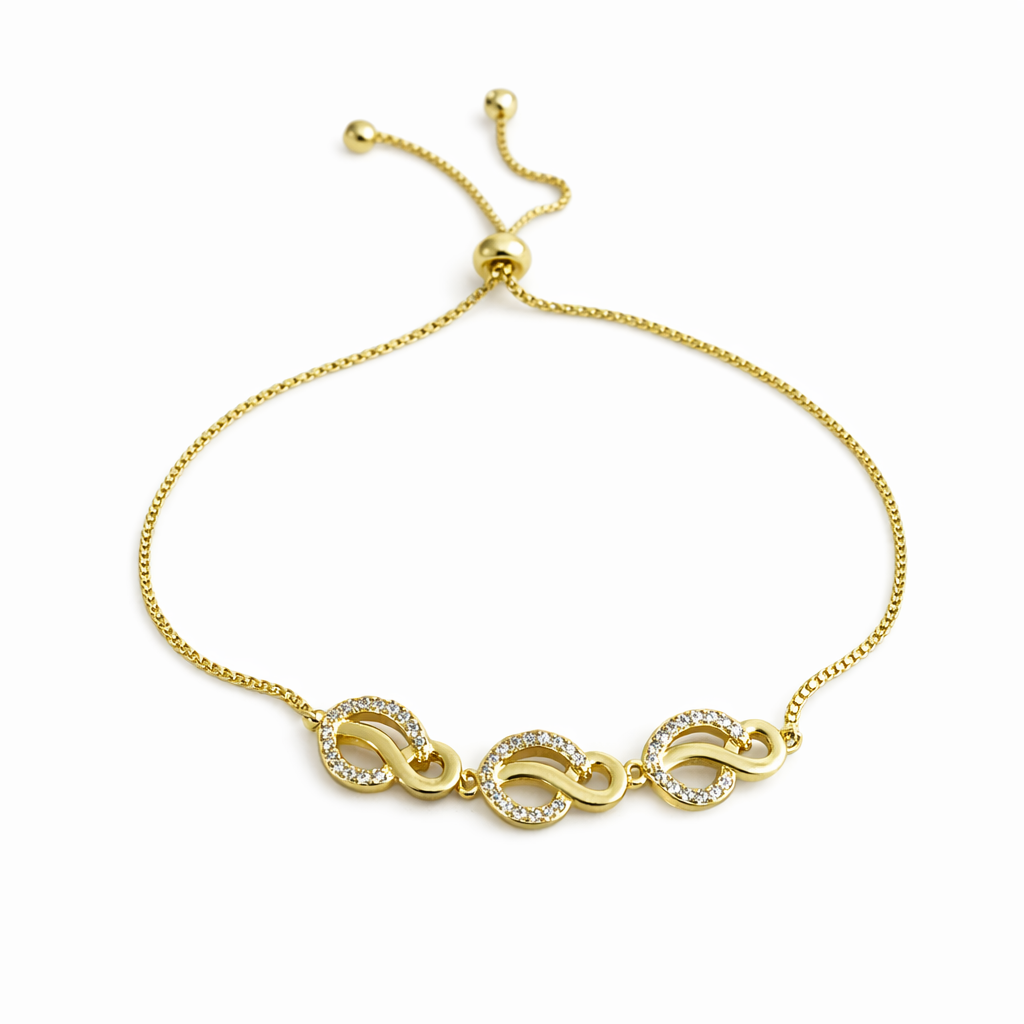 PULSERA ESLABON DOBLE BRILLANTE