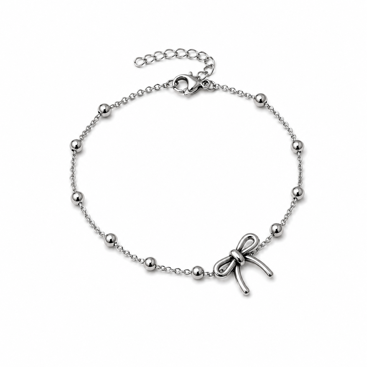 Pulsera Moño Delicado Plata