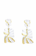 Aretes orgánicos bicolor elegancia fluida