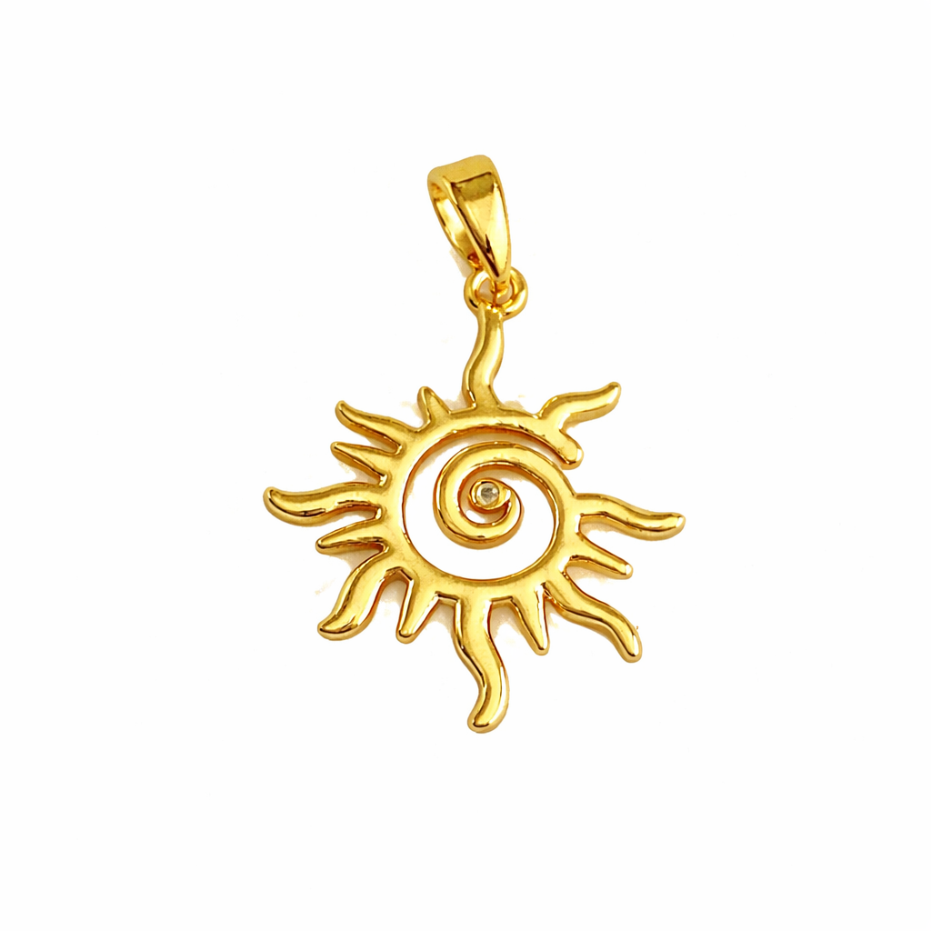 Dije Sol Espiral Dorado M