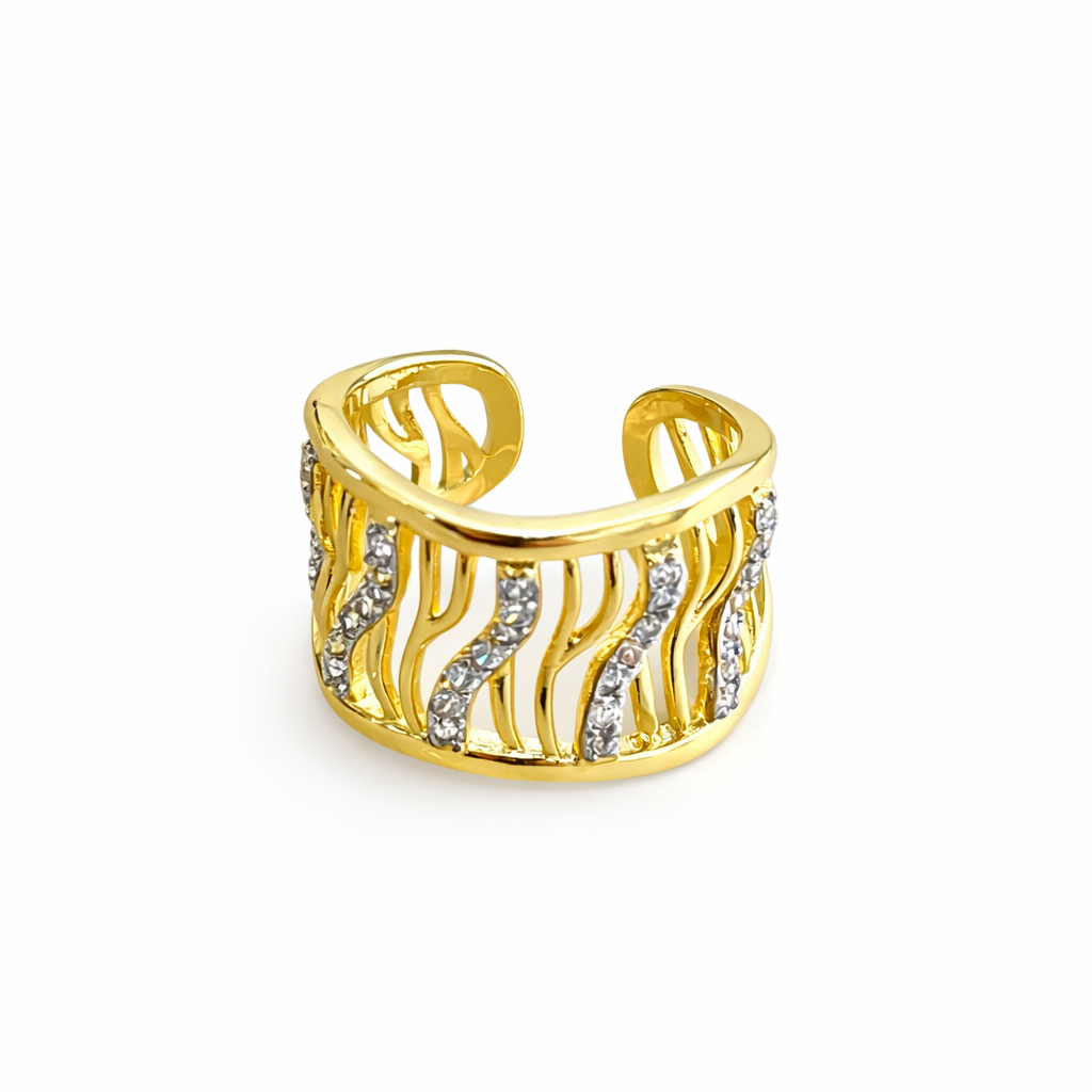 ANILLO ONDAS BRILLANTES
