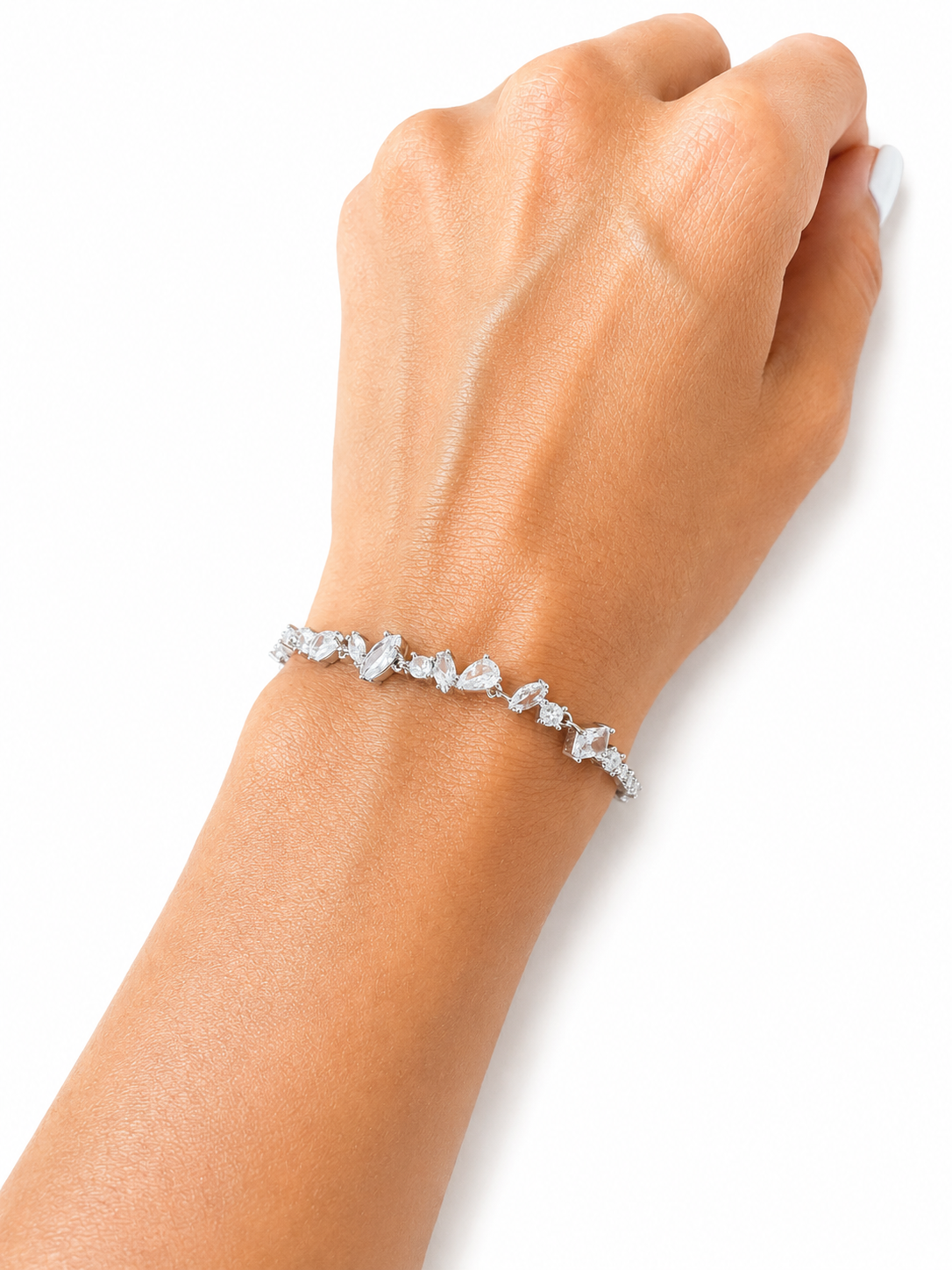 Pulsera Cristal Imperial Plata