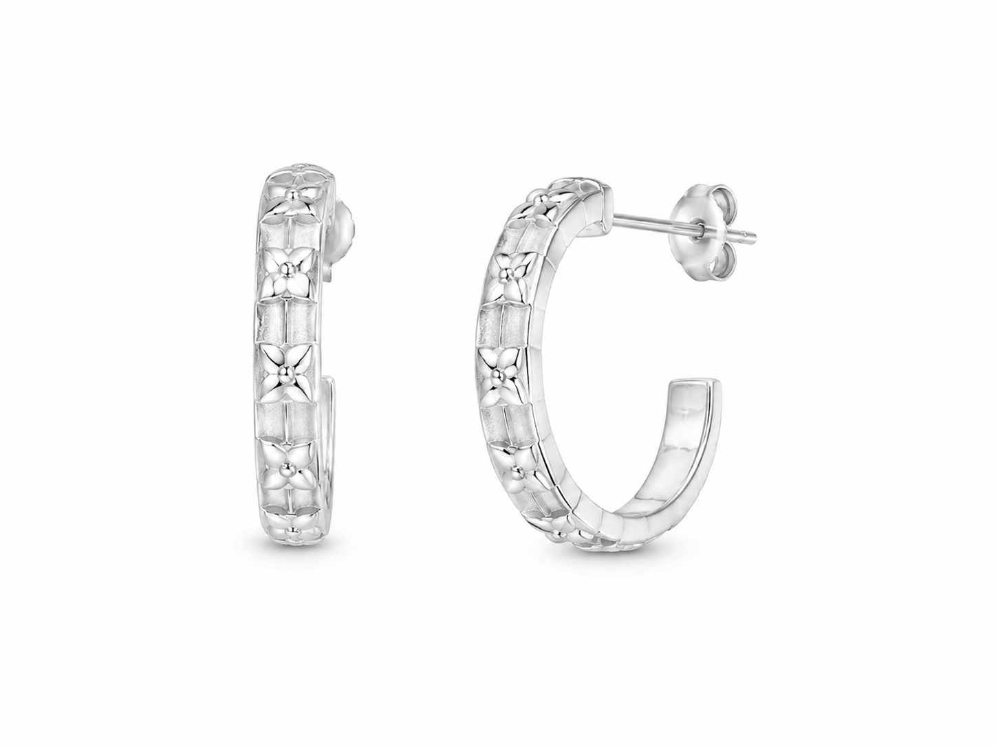 Aretes Flor de Plata